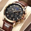 LIGE Men's Watches Top Brand Luxury Men Wrist Watch Leather Quartz Watch Sports Waterproof Male Clock Relogio Masculino+Box